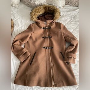 Wool camel colored pea coat